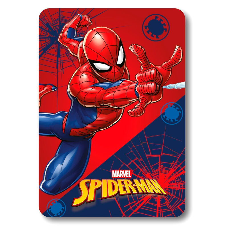 Flísteppi - Spiderman blátt