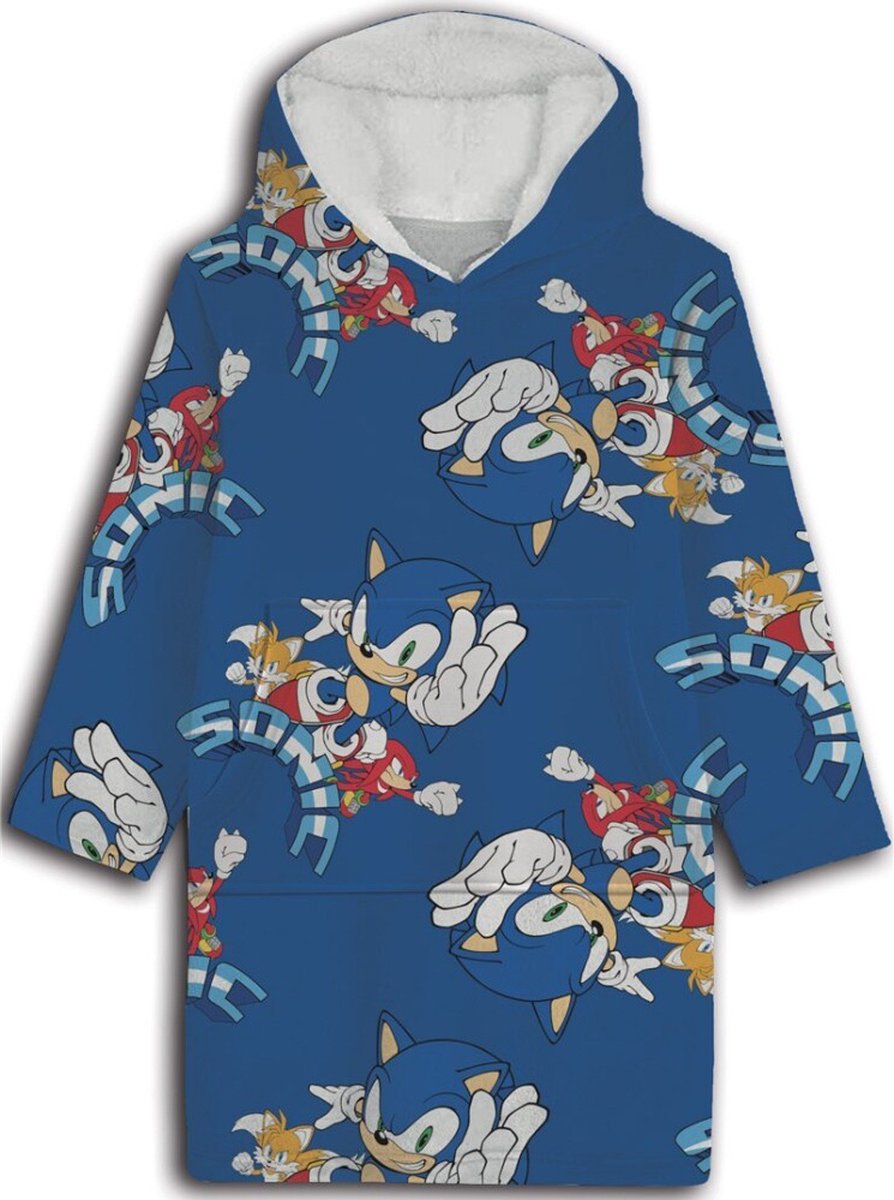 Kósýpeysa  Sonic blá 7-14 ára