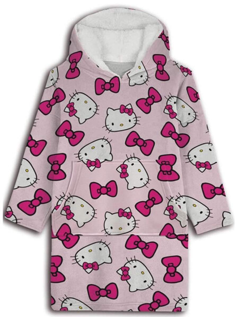 Kósýpeysa  Hello Kitty bleik  7-14 ára