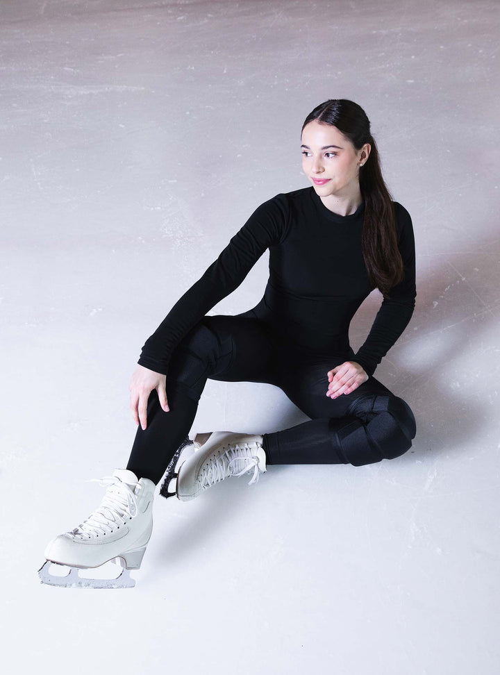 Hnéhlífar skauta - svartar - Intermezzo 9118