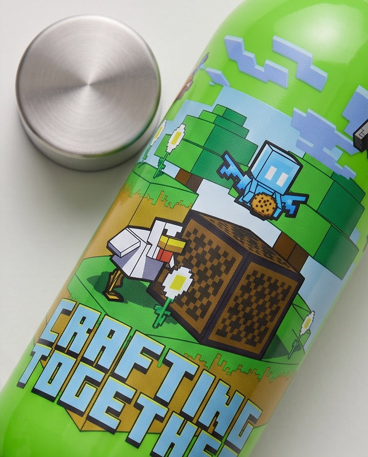Minecraft Crafting Vatnsbrúsi með skrúfloki 640 ml