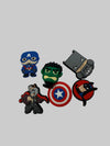 Crocs skraut Marvel hetjur 6 stk saman í poka