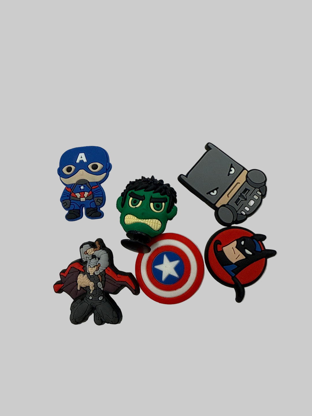 Crocs skraut Marvel hetjur 6 stk saman í poka