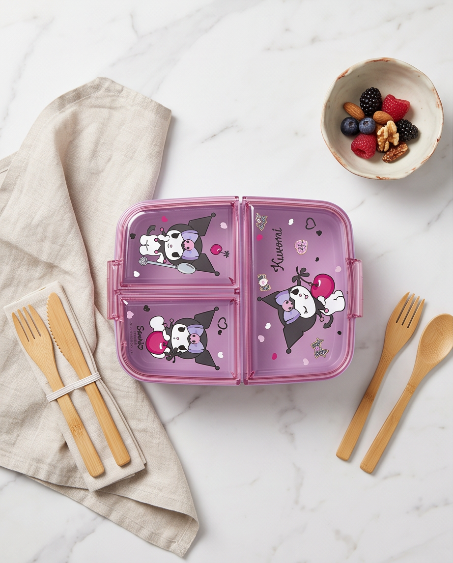 Hello Kitty Kuromi fjölhólfa nestisbox