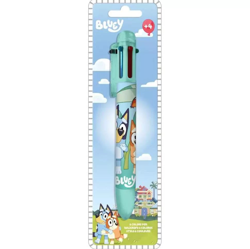 Bluey 6 lita penni fyrir börn, fjöllita penni með Bluey þema
