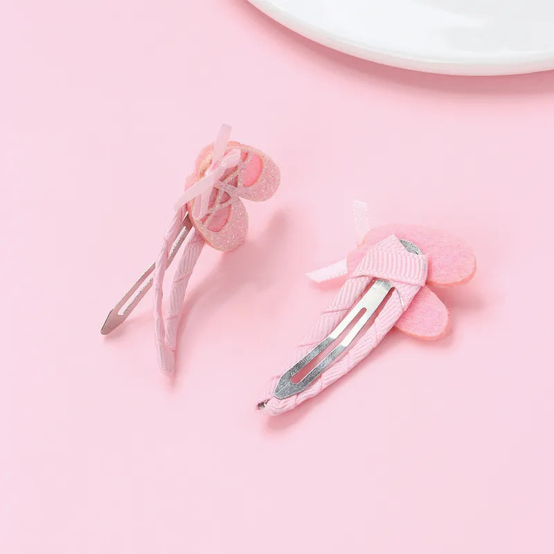 Hárspennu ballett skór með glimmer 2 stk.