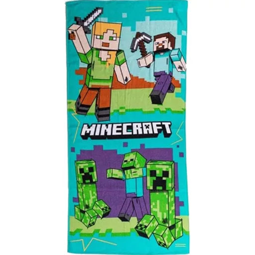 Handklæði - Minecraft tvær myndir
