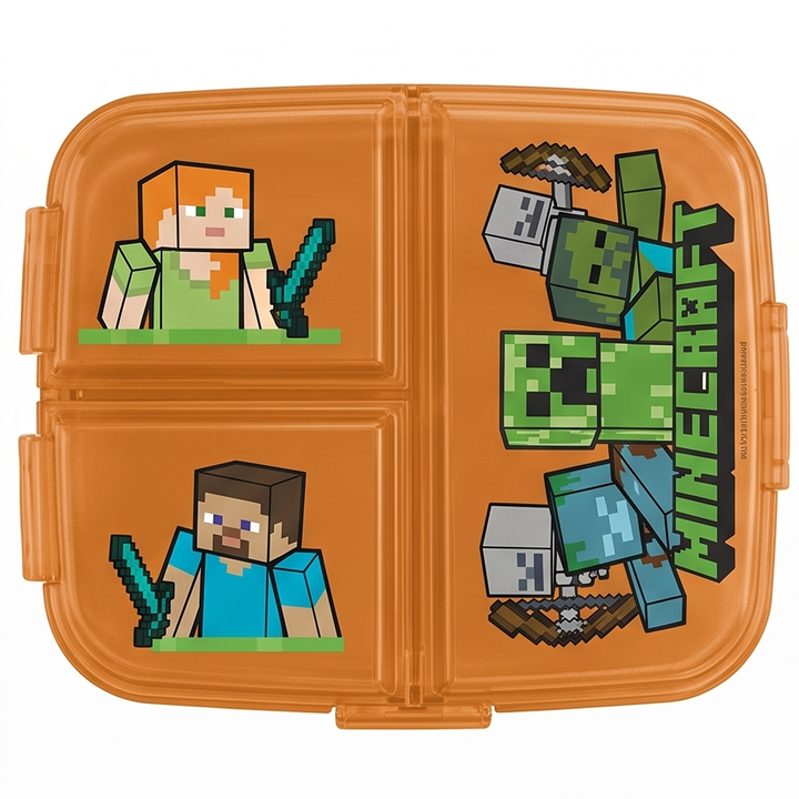 Minecraft Battle XL fjölhólfa nestisbox