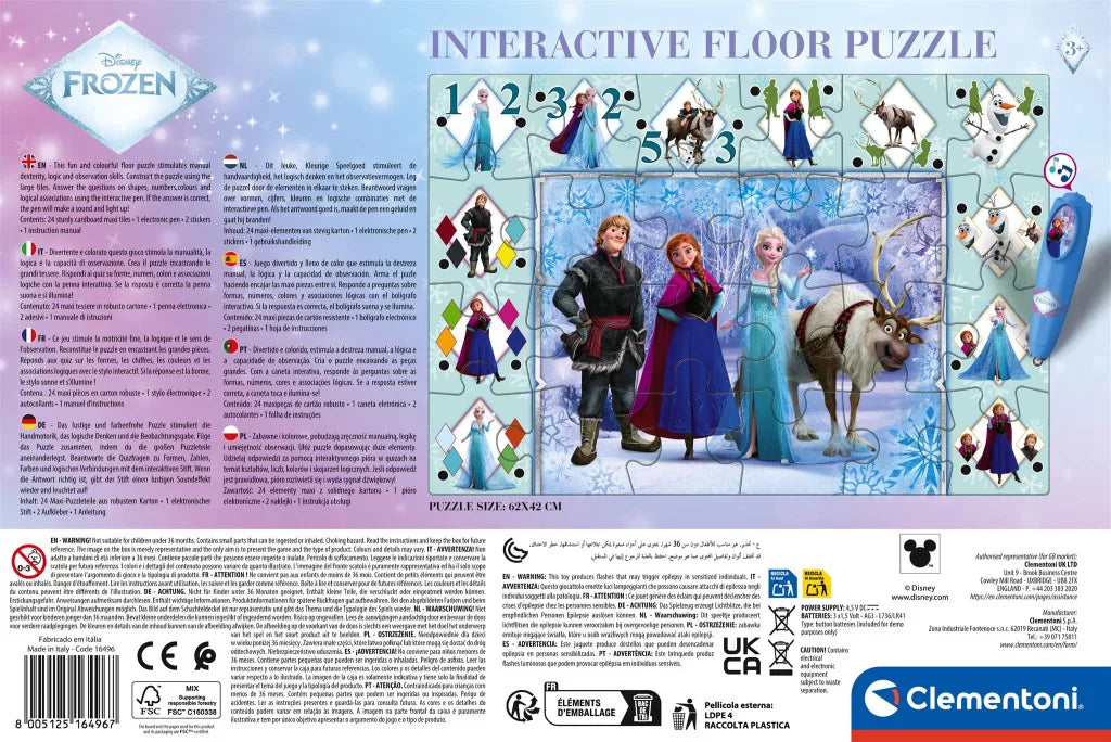 Púsluspil - Frozen púsluspil og leikur 24 stk