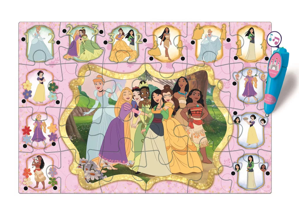 Púsluspil - Prinsessu púsluspil og leikur 24 stk