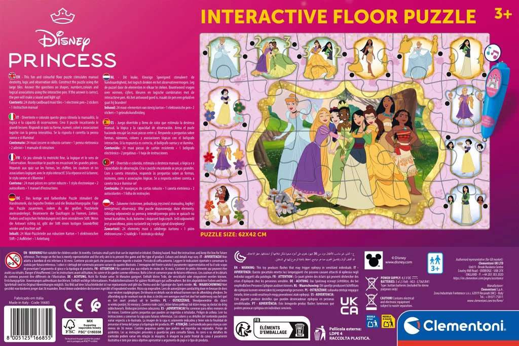 Púsluspil - Prinsessu púsluspil og leikur 24 stk