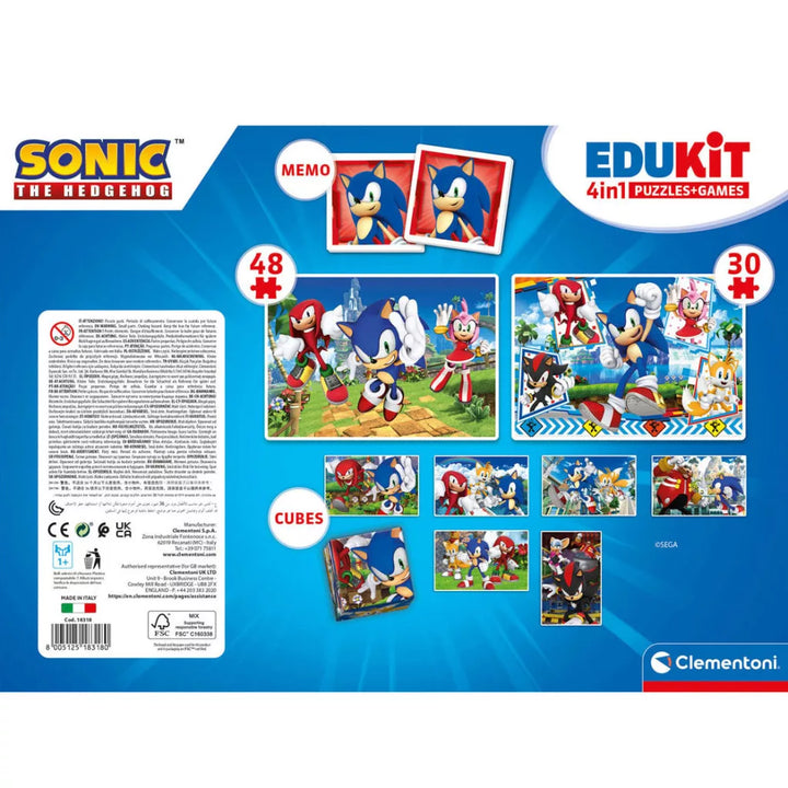 Púsluspil og leikur Sonic 4 í 1