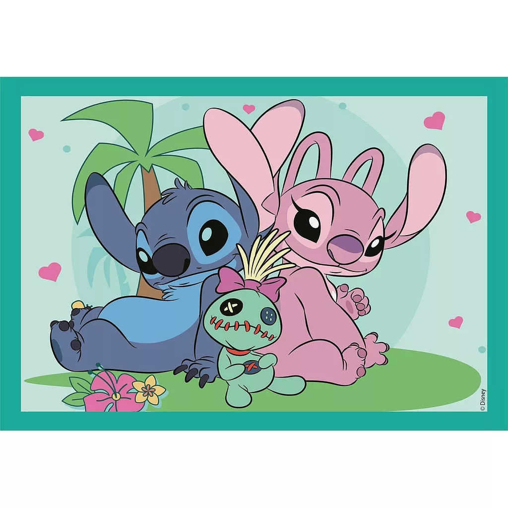 Púsluspil -  Stitch 4 in 1 super color