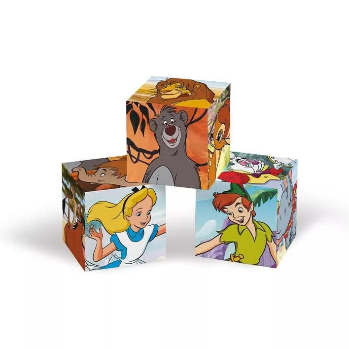 Púsluspil -kubbar - Disney- 6 kubbar