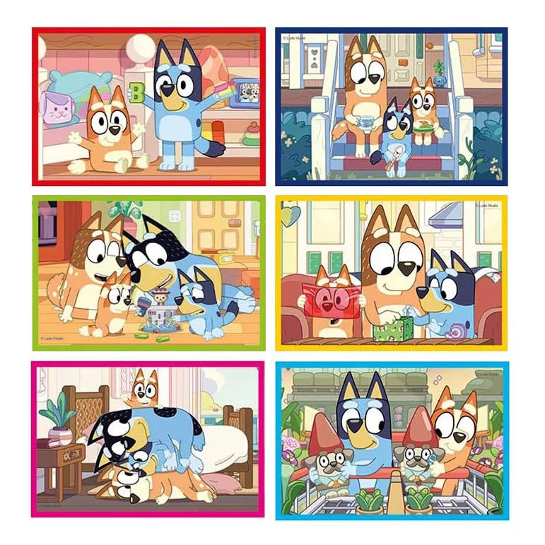 Púsluspil - kubbar - Bluey - 6 kubbar