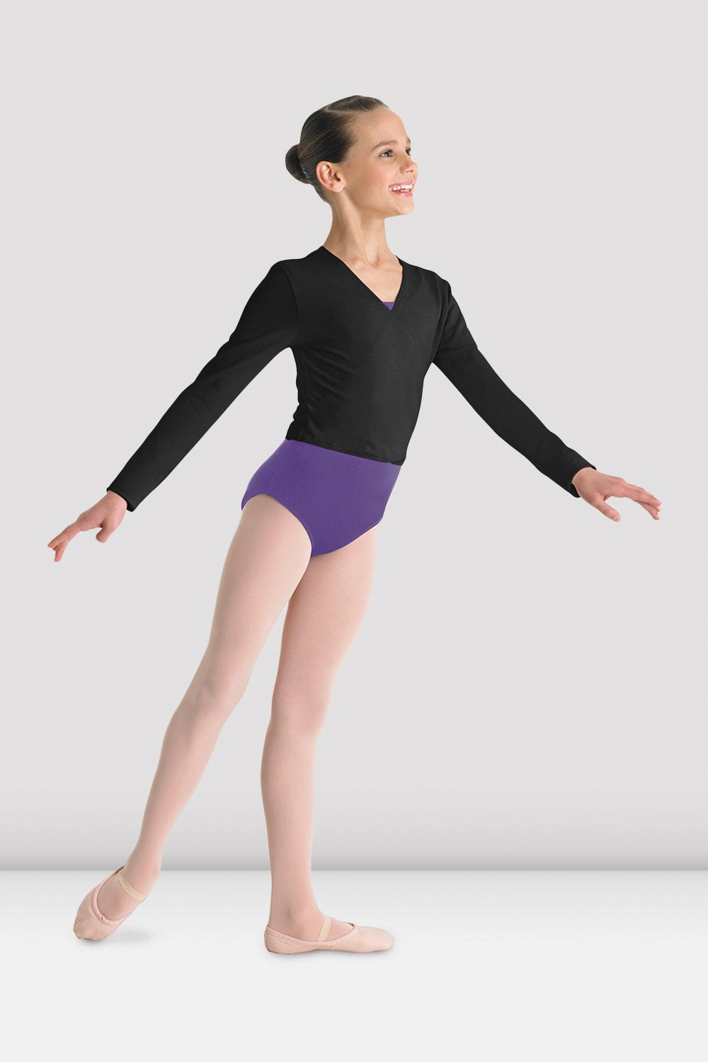 Ballettpeysa Cambre — svört krosspeysa fyrir börn (Bloch) — mynd 1