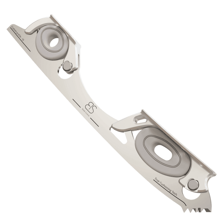 Blade Science Dual Cushioning skautablöð með gráum dempurum og ljósgrárri grind