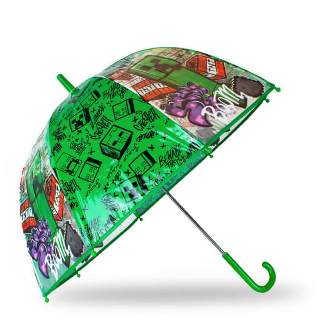 Minecraft Boom gegnsæ regnhlíf 70 cm