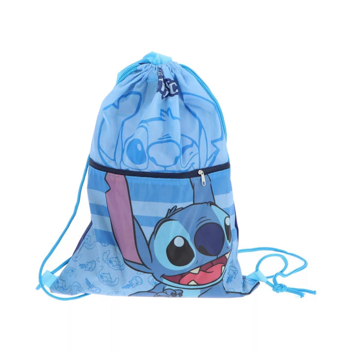 Íþróttapoki - Stitch með aukahólfi - blár