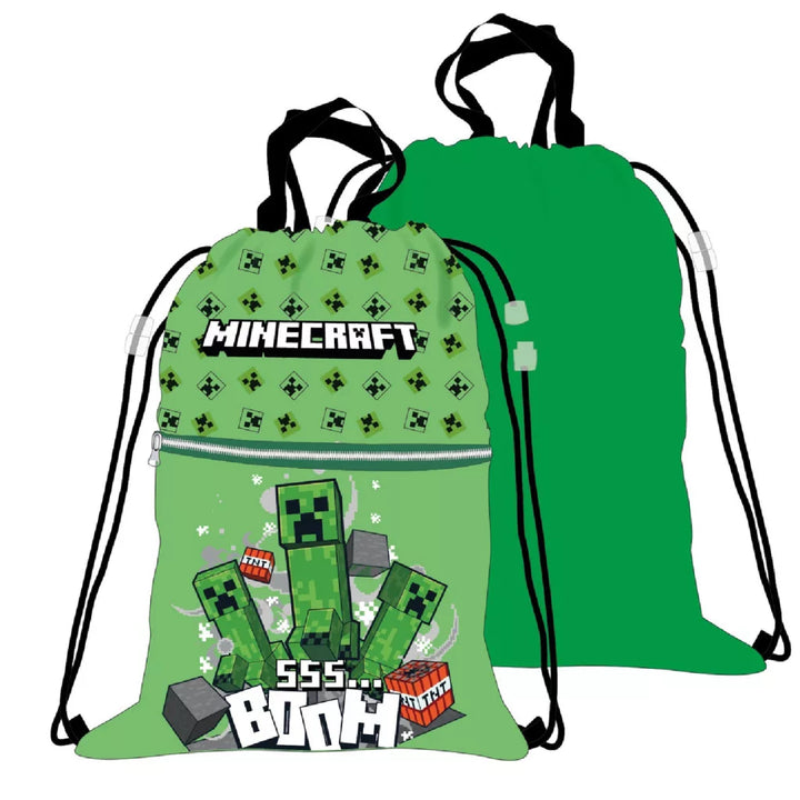 Íþróttapoki - Minecraft  BOOM með aukahólfi