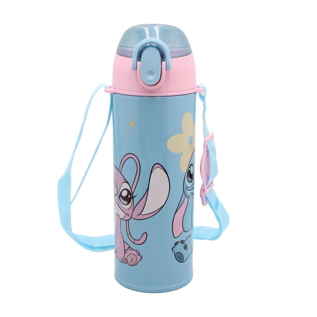 Disney Lilo and Stitch ál termo vatnsbrúsi með strái 450 ml