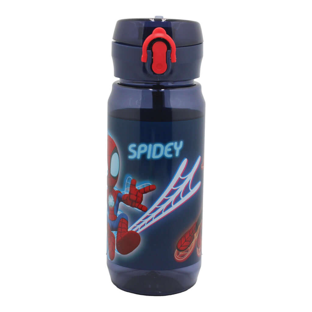 Spiderman Spidey Web vatnsbrúsi með krók 600 ml