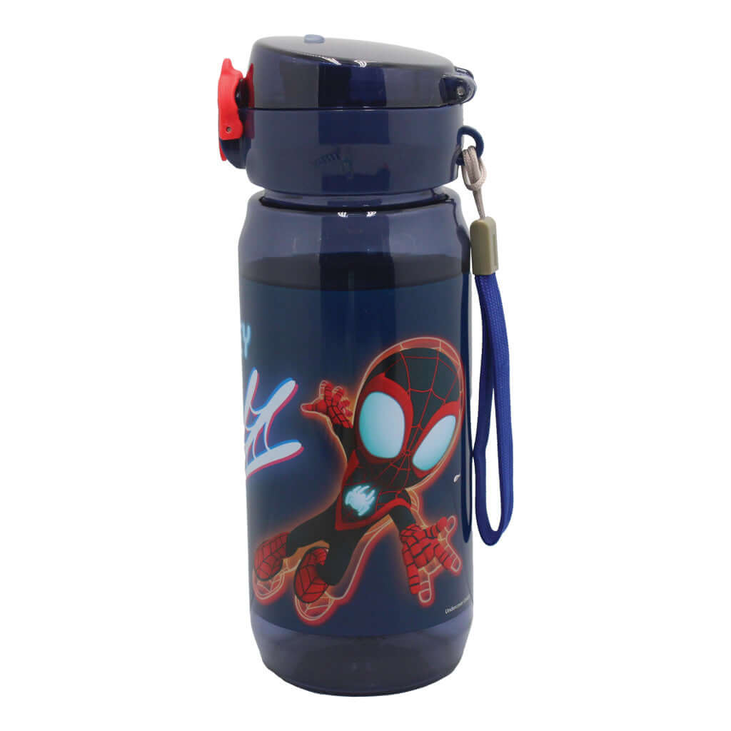 Spiderman Spidey Web vatnsbrúsi með krók 600 ml