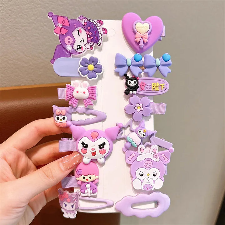 Hárspennur Sanrio 14 stk á spjaldi