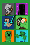 Flísteppi Minecraft með mörgum myndum
