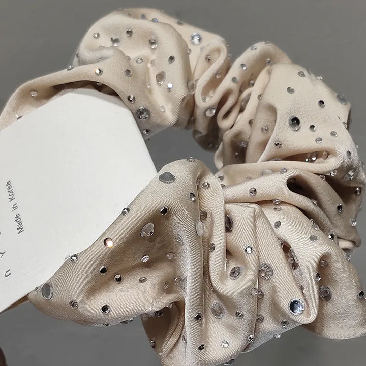 Hárteygjur með steinum – Scrunchie í 4 litum