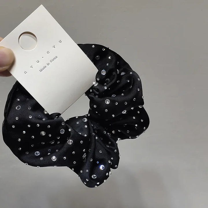 Hárteygjur með steinum – Scrunchie í 4 litum