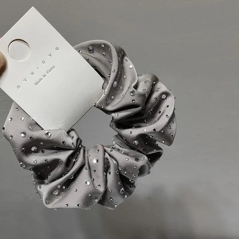 Hárteygjur með steinum – Scrunchie í 4 litum