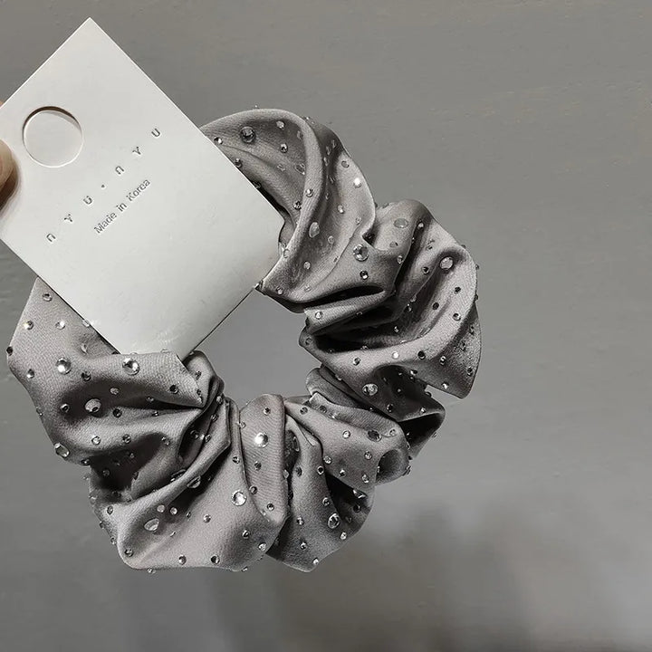 Hárteygjur með steinum – Scrunchie í 4 litum