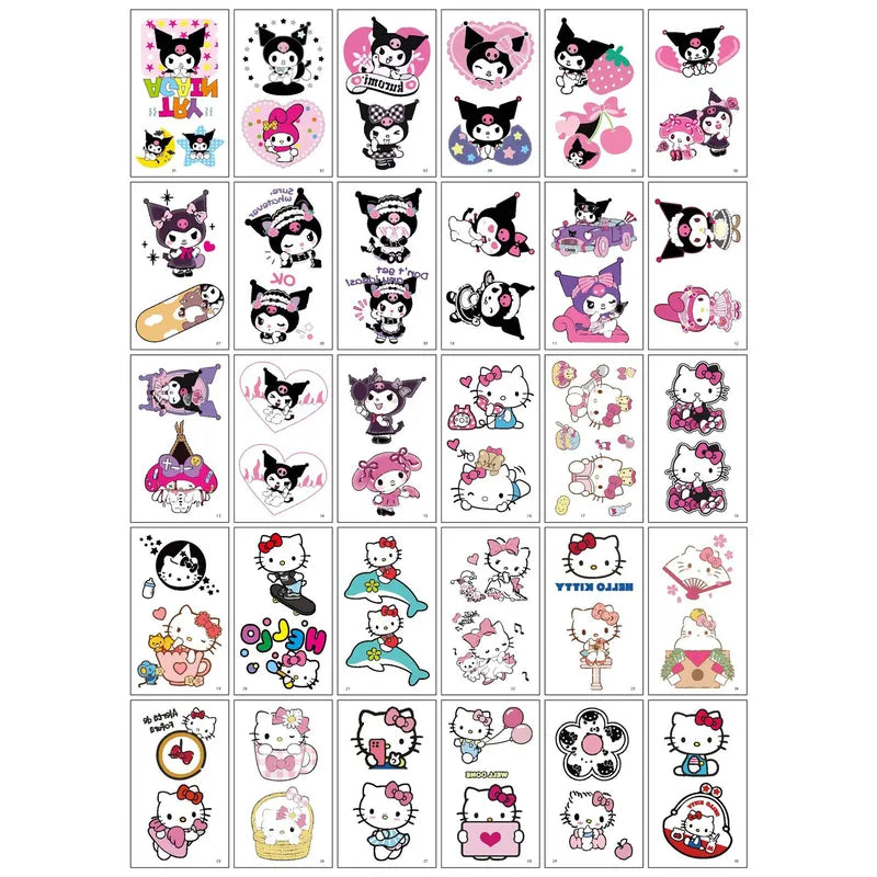 Tatto Hello Kitty og vinir - 10 stk  blandað