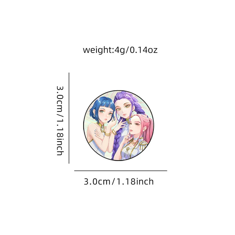 Kpop Demon Hunters Nælur Kringlóttar litlar