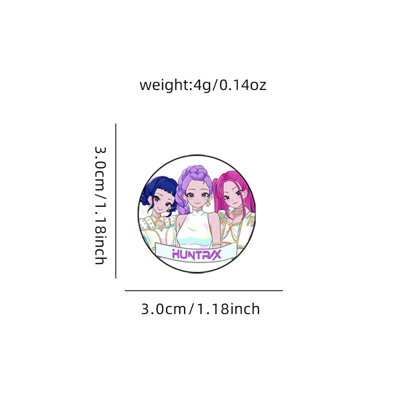 Kpop Demon Hunters Nælur Kringlóttar litlar