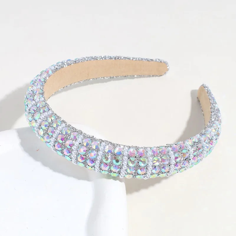 Hárspöng  breið með steinum 3 litir