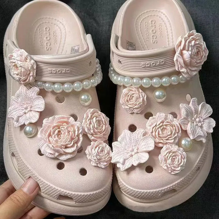 Crocs skraut Blóm og perlur sett