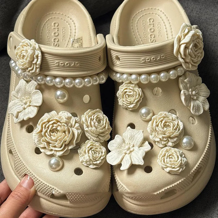 Crocs skraut Blóm og perlur sett