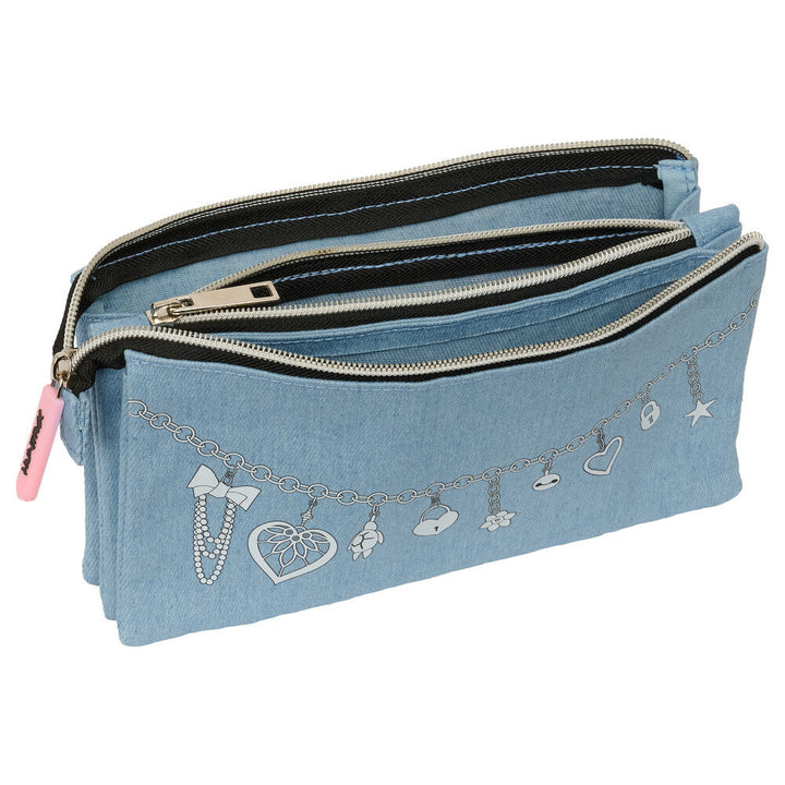 K-pop Demon Hunters Denim Dreams pennaveski 3 hólf 22 cm