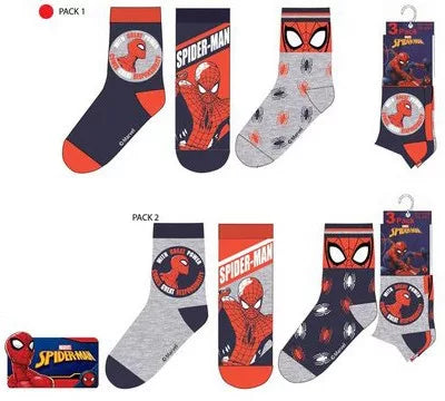 Spiderman Barnasokkar 3 pör