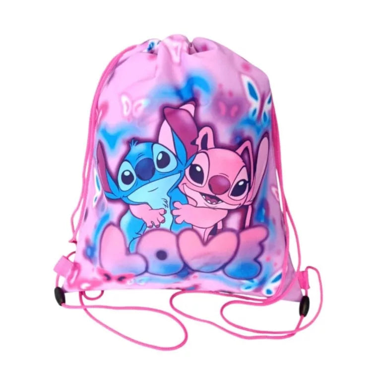 Íþróttapoki Lilo og Stitch – bleikur