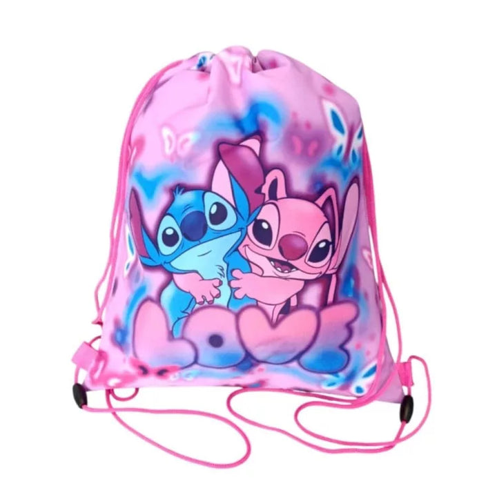 Íþróttapoki Lilo og Stitch – bleikur