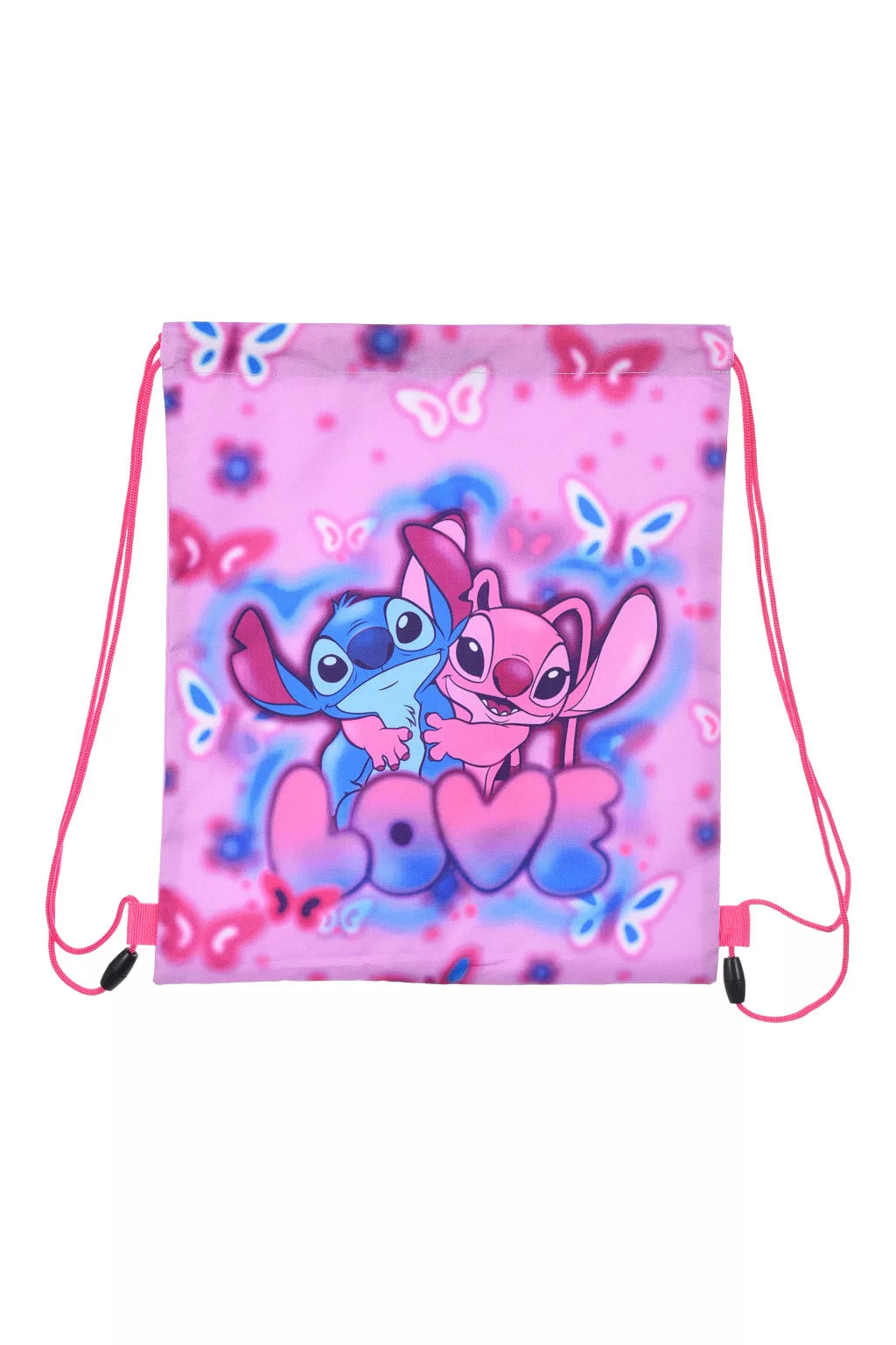 Íþróttapoki Lilo og Stitch – bleikur