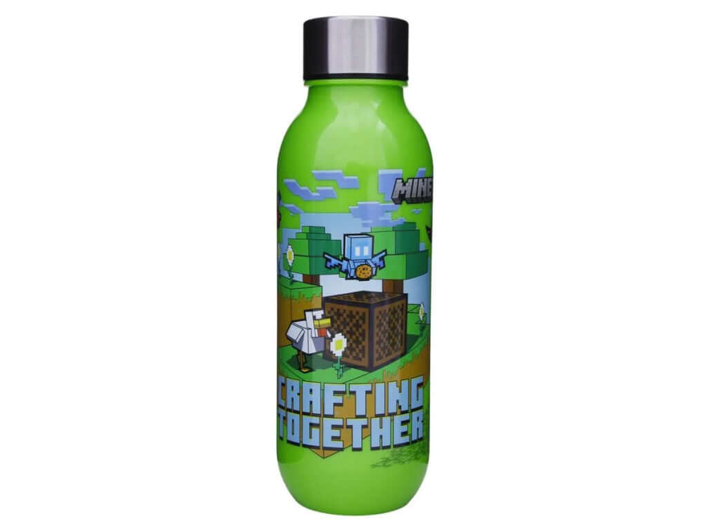 Minecraft Crafting Vatnsbrúsi með skrúfloki 640 ml