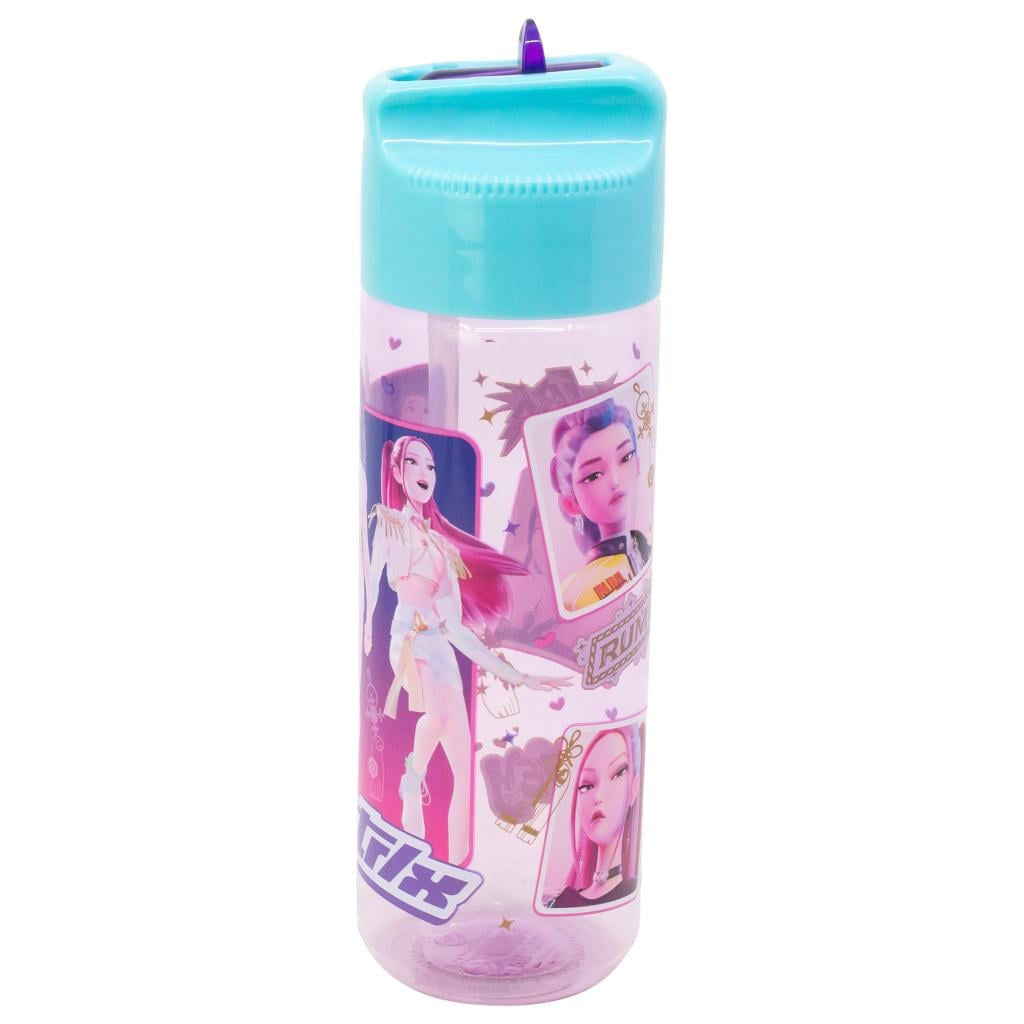 K-pop Demon Hunters Stars Hydro Tritan vatnsbrúsi með strái 540 ml