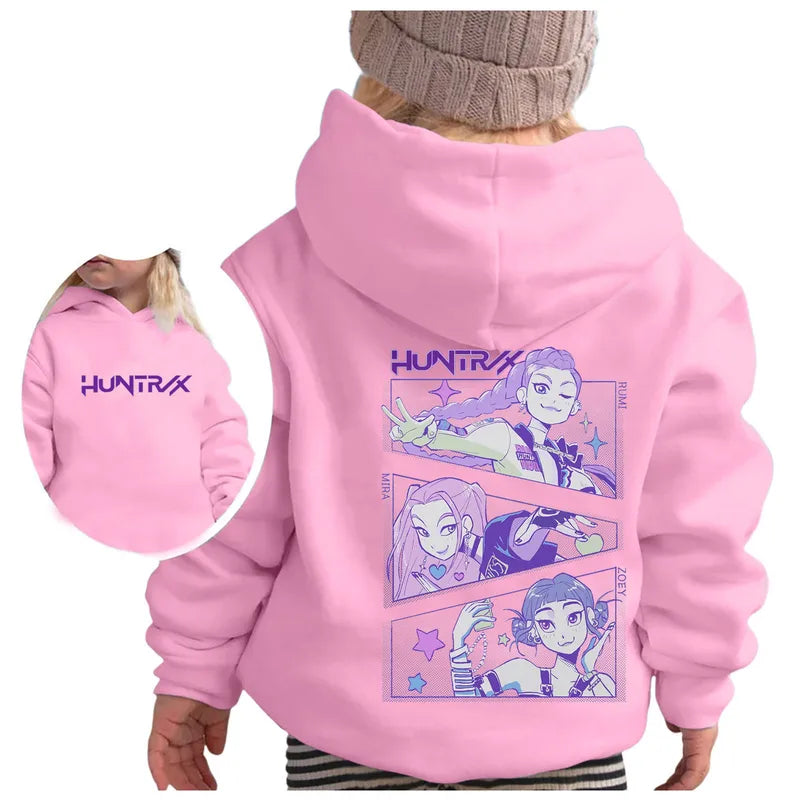 Hettupeysur Huntrex bleik - K-pop Demon Hunters - barna