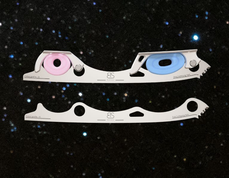 Uppbygging Blade Science blaðs: grind, stálskauti, dempari og pinni