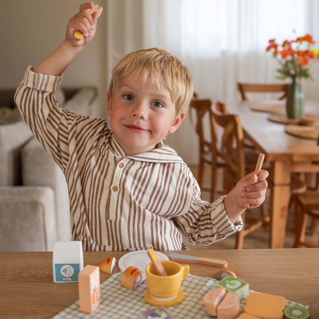 TOOKY TOY Lautarverðarsett — Matarskurður með Velcro