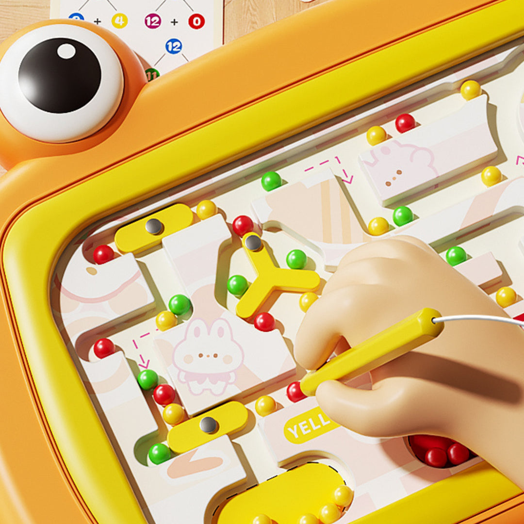 WOOPIE Montessori segulborð — Krabbi, appelsínugult